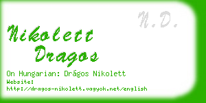 nikolett dragos business card